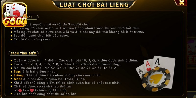 Bet thủ có bộ ba lá bài mạnh nhất sẽ giành chiến thắng