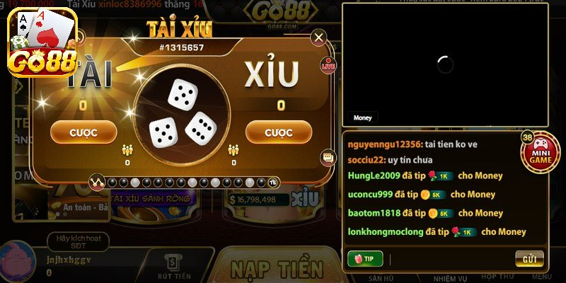 Tài xỉu livestream Go88 là một hình thức cá cược tài xỉu độc đáo hấp dẫn