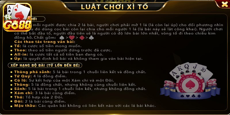 Thành viên tham gia cần nắm rõ về luật chia bài trong game cụ thể